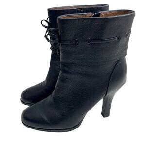 Sofft Ballena Black Leather Ankle Boots 7.5